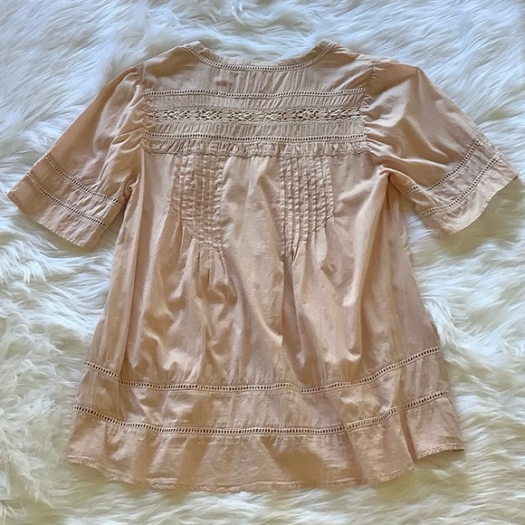 Shabby Chic Blush Tunic with Crochet Detail - Picture 5 of 8